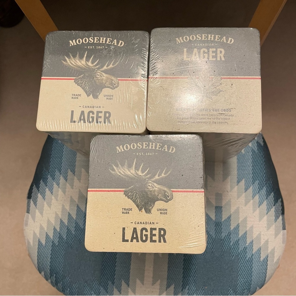🍺🍺 Moosehead Canadian Lager (300) Bar Coasters 🍻🍻